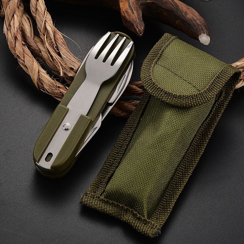 7 In1Outdoor Stainless Steel Foldable Fork Spoon Knife Camping 7 In1Outdoor Stainless Steel Foldable Fork Spoon Knife Camping