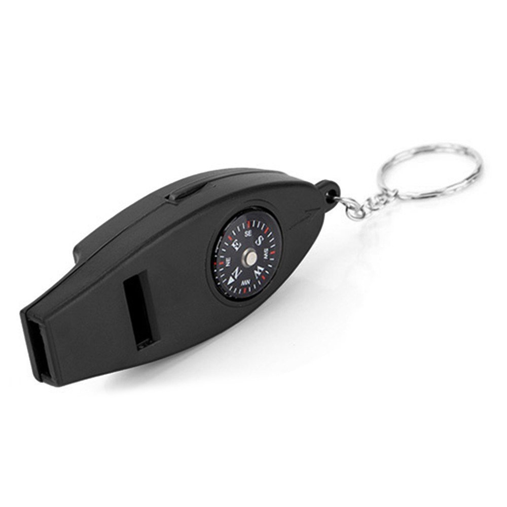 Multifunction 4 in 1 Safety Whistle w/Compass Thermometer Magnifier Multifunction 4 in 1 Safety Whistle w/Compass Thermometer Magnifier