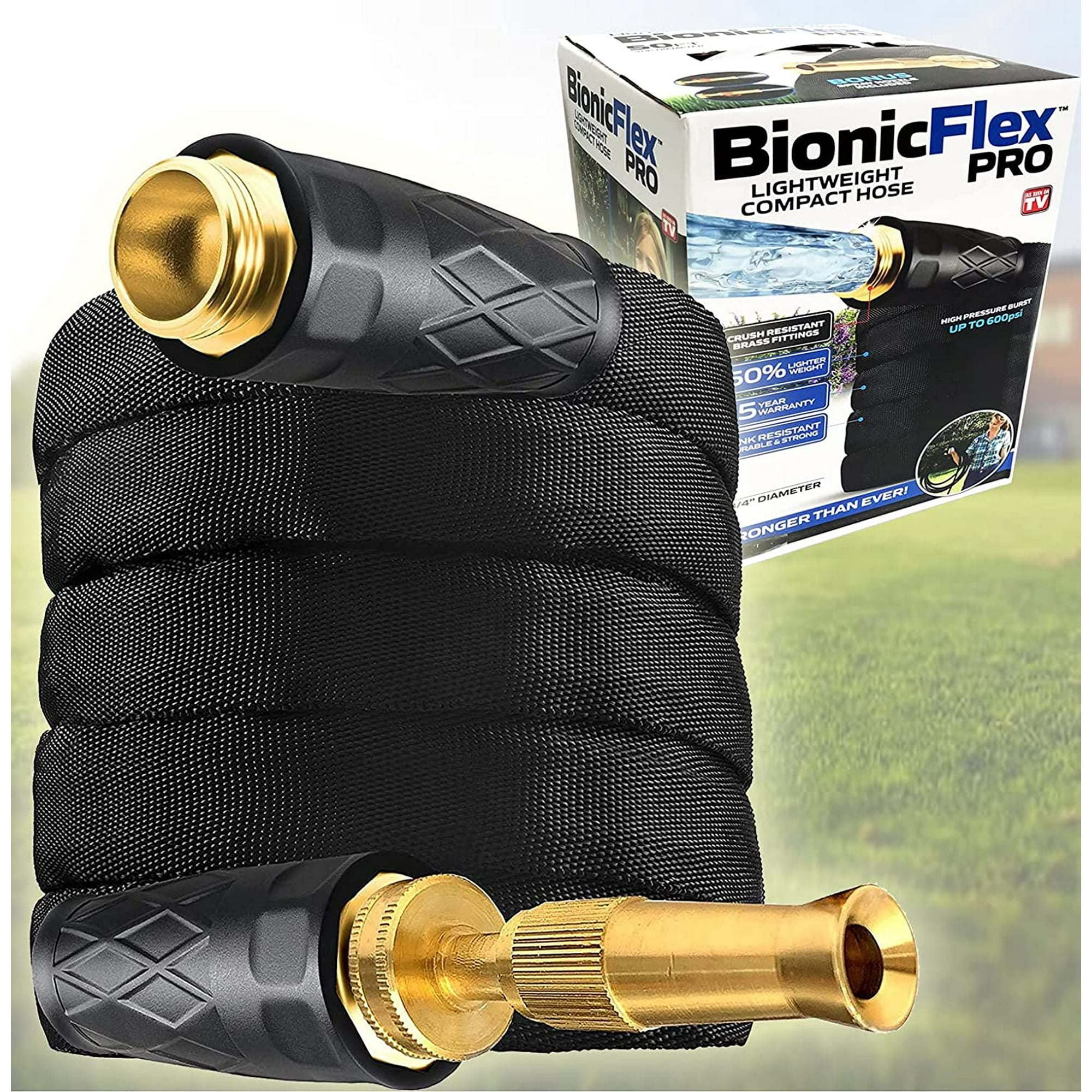 100' Hose Heavy Duty Lightweight Adjustable Fittings Brass Spraying nozzle 100' Hose Heavy Duty Lightweight Adjustable Fittings Brass Spraying nozzle