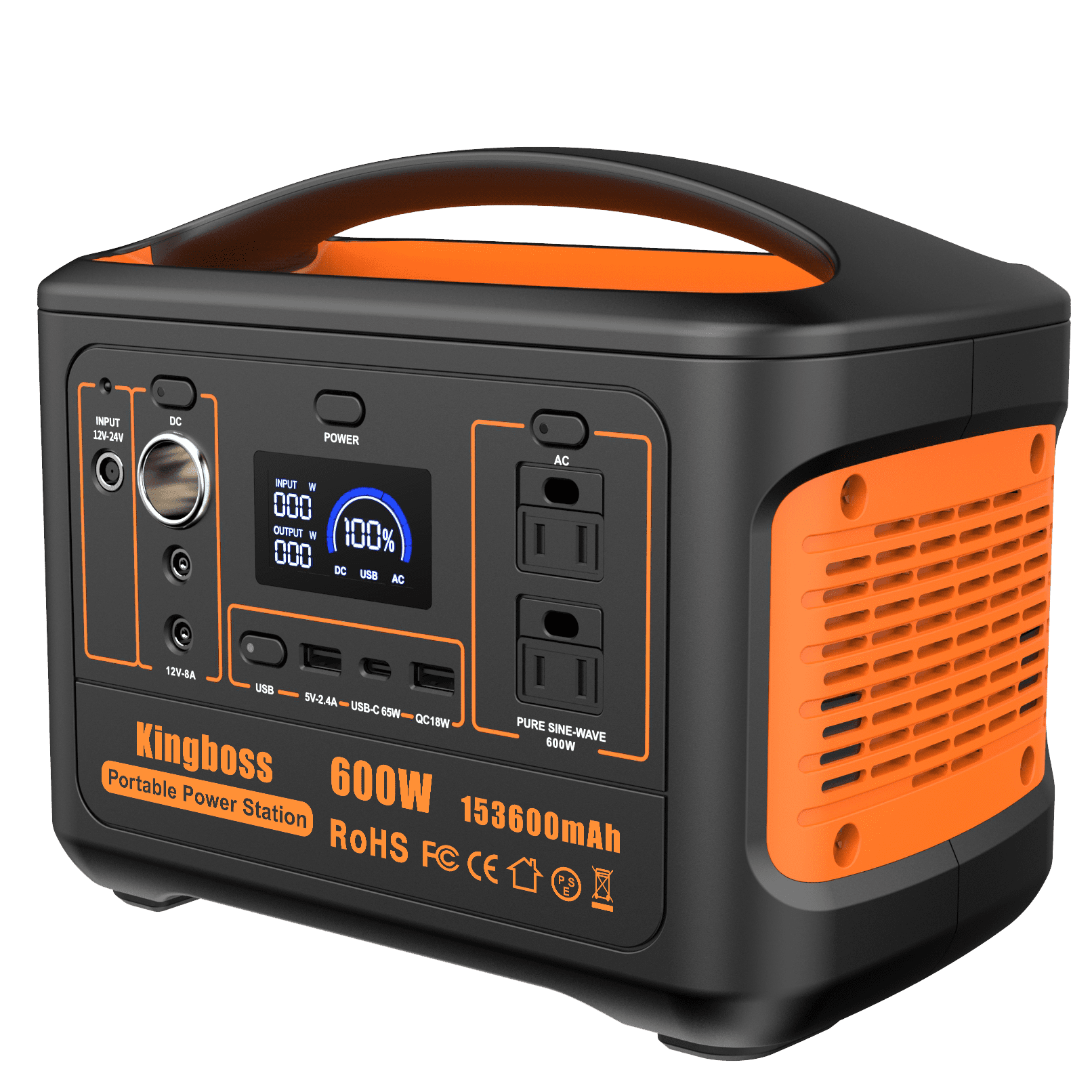 600W Portable Power Station Solar Generator, With AC/DC Charger /Flashlight 600W Portable Power Station Solar Generator, With AC/DC Charger /Flashlight