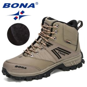 Hiking Shoes Men Outdoor Trekking Shoes (Color: Medium grey black, size: 8.5)