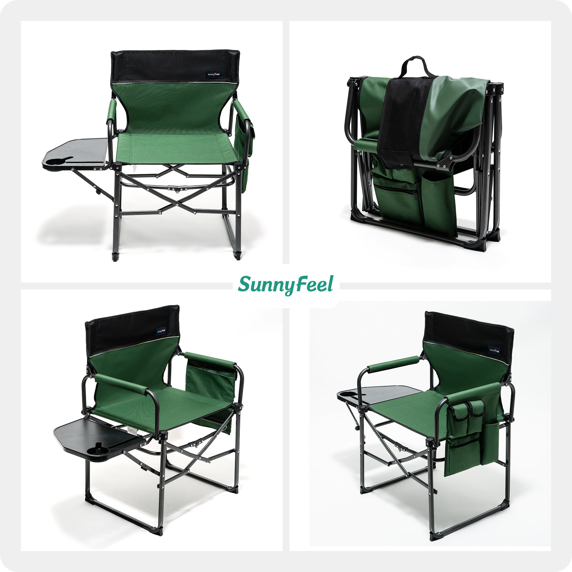Camping Directors Chair, Heavy Duty,Oversized Portable Folding Chair with Side Table, Pocket for Beach, Fishing,Trip,Picnic,Lawn Camping Directors Chair, Heavy Duty,Oversized Portable Folding Chair with Side Table, Pocket for Beach, Fishing,Trip,Picnic,Lawn